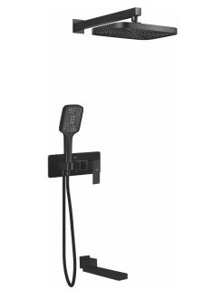 Душевая система Rose R1035H чёрный матовый